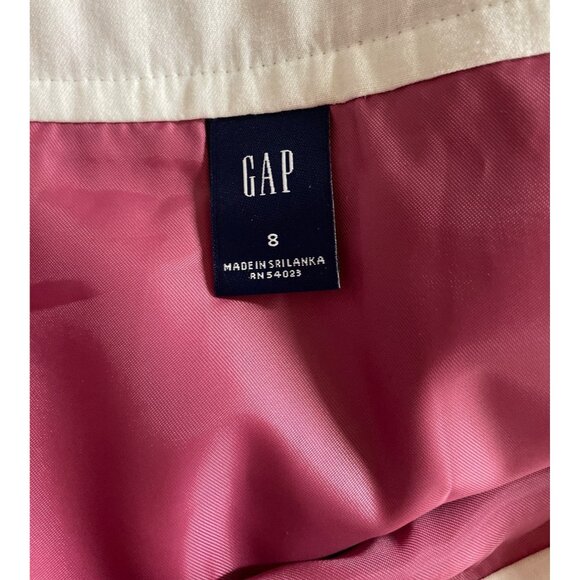 Gap Womens Pink Wool Blend Flounce Hem Lined Trumpet Skirt Size 8 - Picture 7 of 9